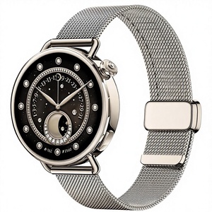 Montre connectée S4 41 mm en acier inoxydable avec GPS, suivi multisports, 150 modes sportifs, prévision précise du <span class=keywords><strong>cycle</strong></span> <span class=keywords><strong>menstruel</strong></span>, écran tactile - Product Image 1