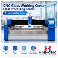 Centre d'usinage CNC HMI 3 axes pour le travail du verre, machine de fraisage, perçage, polissage et bordage du verre de forme irrégulière