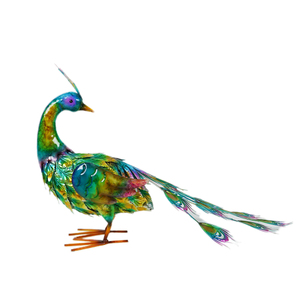 Iron Luxury <strong>Peacock</strong> Garden Statue <strong>Sculpture</strong> for Outdoor Backyard Porch Patio Decor - Product Image 2