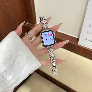 BEEFLYPOWER Correa Metálica Musical con Diseño de Gato, 18 20 22mm, para <span class=keywords><strong>Apple</strong></span> Series 11 10 9, Correa para Reloj Huawei <span class=keywords><strong>Xiaomi</strong></span>, Accesorios para Pulsera - Product Image 4