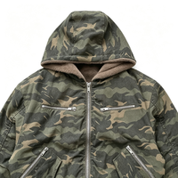 Vestes bomber d'hiver à capuche pour hommes, style vintage camouflage, avec logo personnalisé, tendance, vestes tactiques camouflage pour hommes