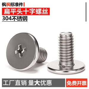 304 Stainless Steel <b>Flat</b> Head Phillips <b>Screws</b> Metric Standard Thread Grade B Level 4.8 For Construction Industry - Product Image 5