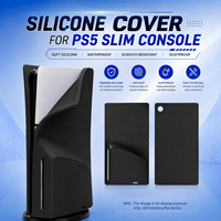 Coque en silicone pour PS5 Slim anti-rayures, coque de protection pour PS5, coque de protection pour console PS5 édition disque
