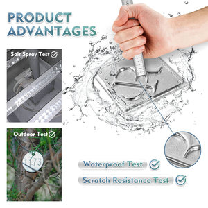 Targhette adesive in metallo con Logo del marchio sublimazione in bianco personalizzato - Product Image 3