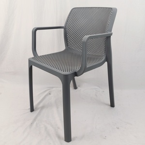 Durable Simple Cheap <strong>Garden</strong> Outdoor Plastic <strong>Chair</strong> with Arm Rest <strong>Stackable</strong> pp Leisure Dining <strong>Chair</strong> Strong Seating - Product Image 1