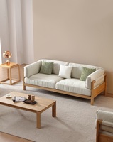 Ensemble de canapés de salon, structure en bois de frêne massif, style européen, design moderne, futon, rembourrage en éponge résiliente, meubles pour la maison