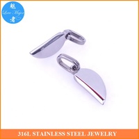 Collier pendentif cœur en acier inoxydable, surface polie miroir, gravable, design couple, petit charme, bijou tendance, cadeau