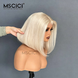 Peluca de Cabello Humano Virgen Camboyano con Frente de Encaje HD 13x6, Ondulado Suelto, Rubio Platino, Proveedor Mayorista, Peluca 100% Cabello Humano - Product Image 4