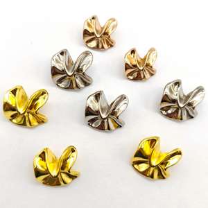 Bottoni Premium in Lega di Zinco a Forma di Fiore, Bottoni Metallici Plissettati per Abiti e Cappotti, Design Popolare - Product Image 2