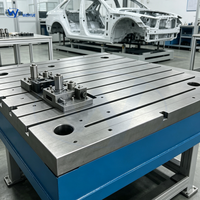 Plateforme modulaire en fonte à grande surface anti-déformation avec rainures en T pour support de fixation d'inspection optique de précision