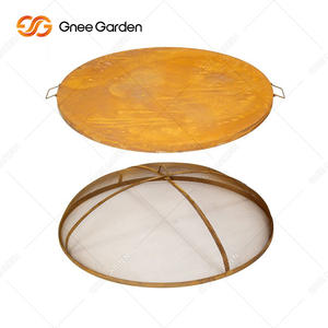 Barbecue extérieur moderne et durable pour bois de chauffage, bac à bois, certifié CE, finition rouille naturelle, construction en acier résistant à la corrosion - Product Image 6