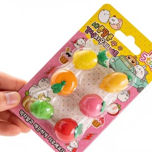 Gommes fantaisie en caoutchouc 3D en forme de fruits colorés, parfumées, mini, prix de gros, cadeaux de papeterie, remplisseurs de chaussettes pour enfants - Product Image 3