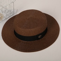 Chapeau de paille pour dames en papier sombrero mujer peint d'une seule pièce OEM ODM pour filles de l'ouest de la chine plat vintage canotier pour l'été