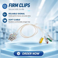 Aksesoris Medis Caremed Kompatibel dengan Kabel Leadwire ECG Phillipppsss 3 Lead Klip Kabel ECG IEC 2.5 Perlengkapan Medis ISO