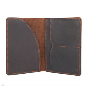 Funda para Pasaporte de Cuero Crazy Horse, Funda Multifuncional para Documentos, Protector de Pasaporte de Viaje - Product Image 1