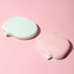 Nhỏ gọn màu hồng và màu xanh lá cây màu sắc <span class=keywords><strong>Eyeshadow</strong></span> Palette đa-sử dụng Flip-Top đường viền bột bao bì bốn màu <span class=keywords><strong>Eyeshadow</strong></span> trống Pan - Product Image 3