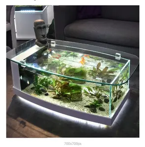 Bestuiven beddengoed voorzetsel Aangepast glas tafel aquarium om het uiterlijk te verbeteren - Alibaba.com