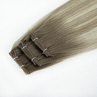 # Extensions de cheveux humains 5atp9a-60 Double Drawn, 100% Remy vierges européennes, couleur blonde, en trame
