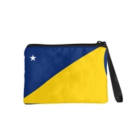 Dompet Koin & Dompet Mini Poliester Cetak Digital Bendera Tokelau, Warna Campuran, Penutup Ritsleting, untuk Perjalanan & Hadiah Promosi