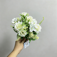 Bouquet de roses artificielles en gros, fausses roses en soie, bouquet à main, arrangement de mariage, décoration intérieure, décoration de la maison