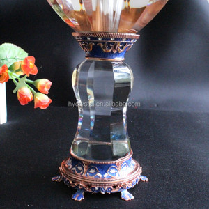 Decorativo elegante de cristal de metal con difusor de aroma quemador de incienso - Product Image 4