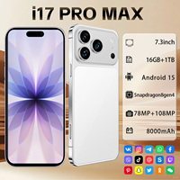 Teléfono Inteligente I17 Pro Max Edición India 5G, Pantalla de 7 Pulgadas, Cámara IA de 108MP, 8000mAh, 16GB, 1TB, Multilingüe, Doble SIM, Ranura para Tarjeta TF, Android Económico