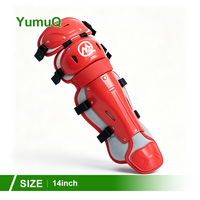 Protège-jambes moulés pour receveur de baseball YumuQ Professional, protection des genoux, des tibias et des pieds, fabricant OEM ODM