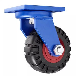 6/8/10/12 inch Heavy-duty swivel <b>wheels</b>, rubber <b>casters</b>, iron core <b>wheels</b>, 1-2 ton load capacity handcart <b>wheels</b> industry <b>caster</b> - Product Image 1