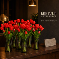5 Tangkai Bunga Tulip Silikon Lembut, Buket Bunga Tulip Silikon Buatan, Batang Bunga Tulip Silikon 40cm, Dekorasi Pernikahan, Dekorasi Rumah, Rangkaian Bunga untuk Acara