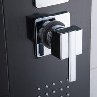 Colonne de douche à combinaison domestique murale en acier inoxydable SUS304 Nouveau panneau de douche givré Surface brossée Valve en céramique