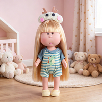 Poupée Mignonne aux Cheveux Longs et Raides Blonds 24CM, Poupée Kawaii à Habiller avec Boîte Cadeau, Plusieurs Tenues, Jouet, Ornement de Bureau pour Enfants