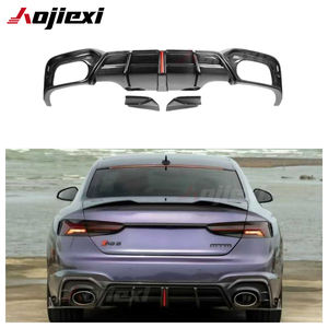 อุปกรณ์แยกกันชนท้ายคาร์บอนไฟเบอร์แท้ AE สำหรับรถ <span class=keywords><strong>Audi</strong></span> B9.5 <span class=keywords><strong>A5</strong></span> S5 RS5 <span class=keywords><strong>2021</strong></span>-2024ตัวกระจายแสงด้านหลังพร้อมไฟ LED - Product Image 1