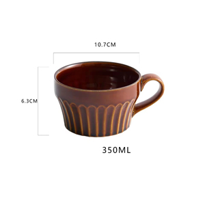 Mug à café en céramique de style créatif 350 ml, à large ouverture, design nordique simple, sans danger pour les aliments, réutilisable, durable, multicolore, logo personnalisé - Product Image 5