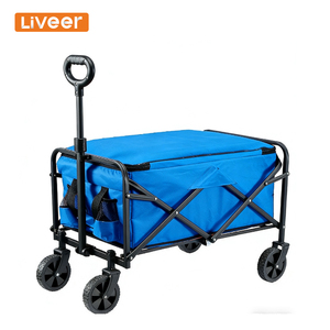 Chariot de courses pliable réfrigéré avec poignée réglable de 64 à 89 cm - Idéal pour transporter les courses fraîches au supermarché - Product Image 1