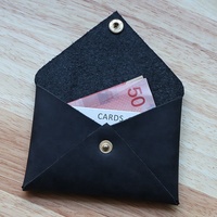 Casing Dompet Koin Bisnis Kulit Kuda Gila, Pemegang Kartu Amplop Logo Kustom Dompet Koin Kredit Bisnis Kulit Kuda Gila