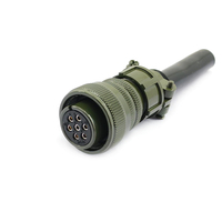 Vente d'usine – Connecteur circulaire femelle à 7 broches MIL-DTL-5015 MS3106A16S-1S avec câble de connexion droit