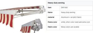 <span class=keywords><strong>Auvent</strong></span> de terrasse incliné à rétraction manuelle <span class=keywords><strong>Auvent</strong></span> de fenêtre rétractable à vendre - Product Image 2