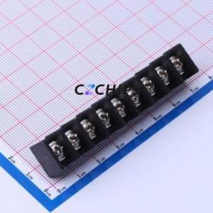 DBT30C-7.62-9P-BK-P Barrier Terminal Block Through hole Component (THT),P=7.62mm Connector Two Sides 7.62mm 1x9P Straight Pin - Product Image 1