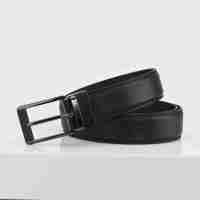Ceinture en cuir personnalisée pour homme, sangle en cuir de vachette noir, boucle ardillon couleur bronze, cadeau d'affaires, logo personnalisé, accessoire d'uniforme d'entreprise