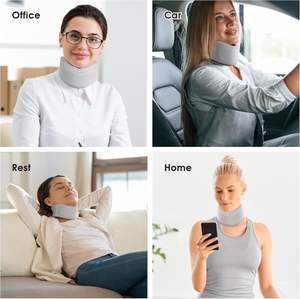 Kerah penopang leher yang dapat disesuaikan lembut dengan penahan serviks untuk spons busa uniseks pereda nyeri nyaman - Product Image 5