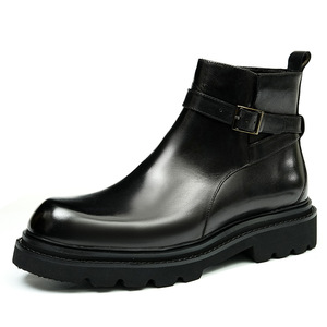 Botas Casuales de Cuero Genuino para Hombre, Lujosas, Antideslizantes, Suaves, Transpirables, Ligeras y Personalizables para Otoño - Product Image 4
