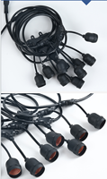 Guirlande lumineuse de Noël extérieure étanche E27 avec prises suspendues connectées en série