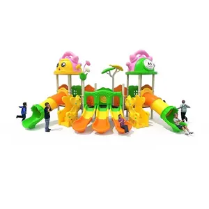 Amusement Park Facilities Equipment Play Set Plastic Swing And Slideset Kids Playground Outdoor For House Plastic Slide