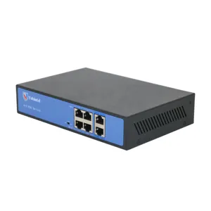 T-쉴드 PoE 스위치 OEM/ODM IEEE802.3af/AT 10/100m 4-Hikvision IP 카메라 용 블랙 메탈 포 스위치