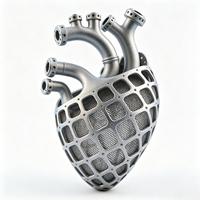 Modèle d'affichage en métal 3D personnalisé OEM, fabrication additive SLM, alliage de titane et d'aluminium, prototype rapide complexe médical