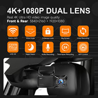 Nuevo Modelo 2026, Cámara para Auto DVR 4K HD, Grabación Dual Delantera y Trasera, WiFi 5G, GPS, Visión Nocturna, 170° °   Gran Angular