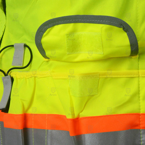 Chaleco DE SEGURIDAD reflectante de alta visibilidad de construcción de buena calidad con bolsillos logotipo personalizado - Product Image 4