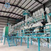 Ligne complète de décorticage et de traitement du riz PinYang 50-60T/J avec moteur, équipement de production de riz 2 tonnes/heure 380V