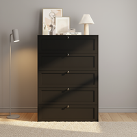 Commode de rangement moderne en acier à 5 tiroirs, construction KD, écologique, pour chambre, salon, entrepôt, hôtel, tiroirs silencieux