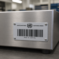 Étiquette en aluminium personnalisée durable avec code QR, numéro de série unique, anti-contrefaçon, écologique, gravée au laser pour le suivi des actifs